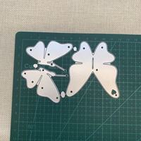 Matrice de découpe en acier au carbone motif deux papillons, matériel de bricolage pour loisirs créatifs parent-enfant, modèle de découpe artisanal gravé, nouveauté transfrontalière