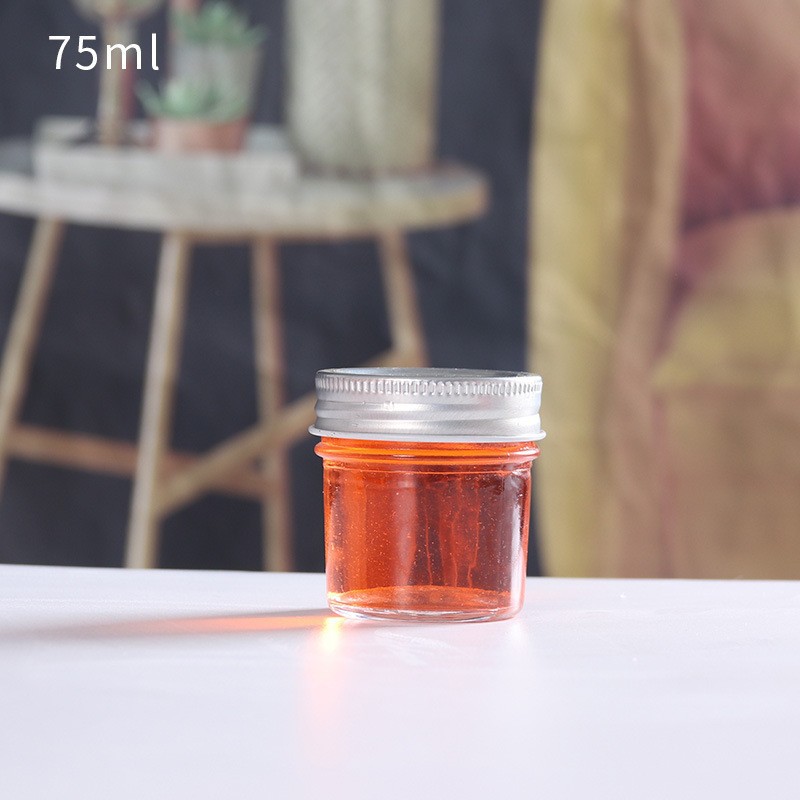 In stock 80ml 100ml 300ml 500ml glass honey storage jar with lid