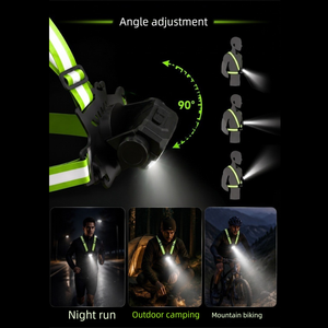 Gilet réfléchissant haute visibilité 500LM 4 modes pour la course nocturne et les sports de plein air - Product Image 2