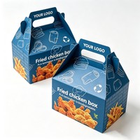 Boîte à emporter en carton biodégradable personnalisée pour la vente en gros, idéale pour les poulets frits, les restaurants et les commandes à emporter