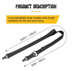 सामरिक गियर बेल्ट पॉलिएस्टर नायलॉन 66 डबल ड्यूटी समायोज्य त्वरित बकल दो बिंदु और बाहरी के लिए पारंपरिक स्लिंग - Product Image 6
