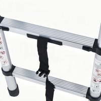 Échelle télescopique en aluminium multi-couches antidérapante double face pour dropshipping, capacité 150 kg, conforme EN131, antirouille, haute résistance pour salle de sport