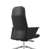 Chaise de bureau de direction en cuir véritable noire de luxe léger, confortable pour une utilisation prolongée