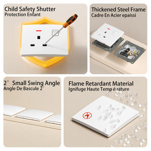 ฝาครอบเต้ารับไฟฟ้าแบบกันไฟ TEP L9 แบบเสาเดี่ยวและเสาคู่ สำหรับงานปรับปรุ<span class=keywords><strong>งบ</strong></span>้านและวัสดุก่อ<span class=keywords><strong>สร้าง</strong></span> - Product Image 3