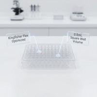 Plaque à puits profonds carrée de 96 puits à fond conique de 0,8 ml compatible avec l'instrument d'extraction automatisé Kingfisher Flex P-0.8-SQV-96
