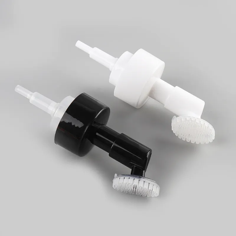 40 43 size hot sale new innovation foam pump with Silicone brush for confortable cleaning face with froth