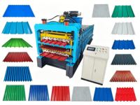 Machine de formage à trois couches pour tôles de toiture de matériaux de construction sur mesure, très vendue, avec composant moteur essentiel