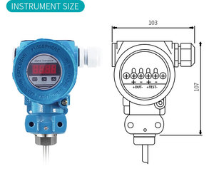 Contrôleur de température numérique AICE TECH pour thermocouple général en acier inoxydable IP65 avec communication par bride - Product Image 4