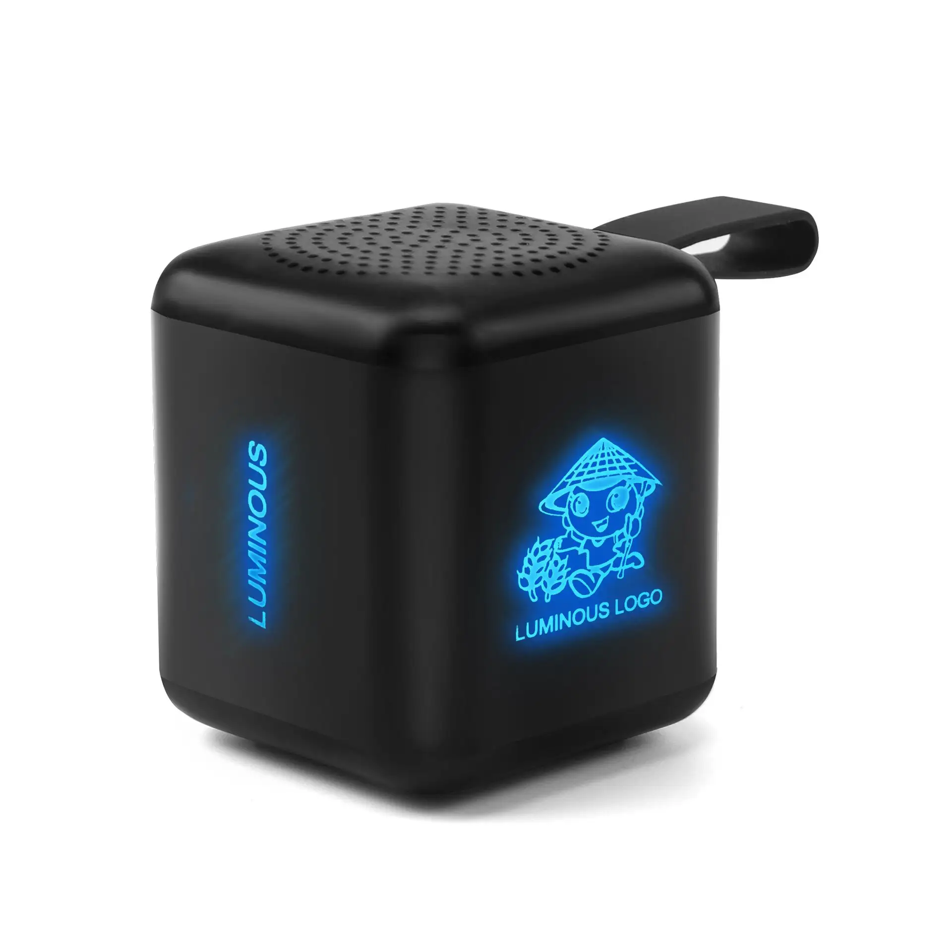 Neuestes Design Mini Wireless Bluetooth-Lautsprecher 5.0 Clear Stereo Sound Tragbarer Bluetooth-Lautsprecher mit benutzer definiertem LED-Logo