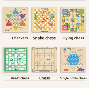 Tablero de Ajedrez Magnético de Madera Multifuncional Educativo con Go, <span class=keywords><strong>Ludo</strong></span>, Damas y Ajedrez Chino, con Caja de Color Go - Product Image 2