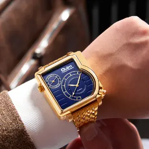 남성용 크로스 보더 스틸 벨트 새로운 황금 대형 다이얼 개인화 된 남성용 시계 패션 석영 시계