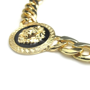 All'ingrosso della moda testa di leone oro Hip Hop grande catena collana cubano Link per le donne uomini anniversario ispirato simbolismo cristiano - Product Image 6