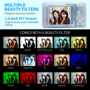 Cámara Compacta Retro de Apuntar y Disparar con Carcasa Transparente OEM, 50MP, Video 4K, Antivibración, Pantalla de 2.4 Pulgadas - Product Image 5