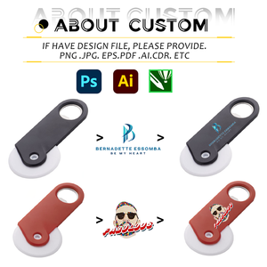 Pemotong <span class=keywords><strong>Pizza</strong></span> 2 in 1 kustom dengan pembuka botol plastik pemotong <span class=keywords><strong>Pizza</strong></span> kelas makanan roda pembuka botol bir cetak logo kustom - Product Image 3