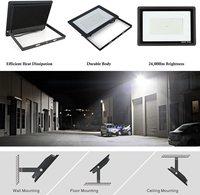 Reflector LED SMD de Alta Potencia, 200W, Super Brillante, IC DOB, Luminaria LED para Exteriores