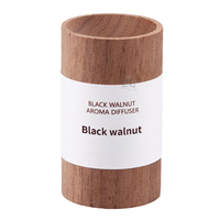 Diffuseur d'huiles essentielles en bois de noyer noir pur, écologique, parfum floral, air frais, format échantillon, exquis et compact