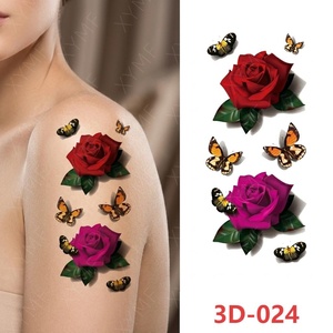 Tatuajes Temporales Desechables a Prueba de Agua para <span class=keywords><strong>Mujer</strong></span>, Diseño Artístico Corporal, Vibrante, 3D, OEM - Product Image 2