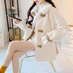 Autumn and winter 2024 new Korean version of loose lamb wool cardigan coat women's warm jacket
