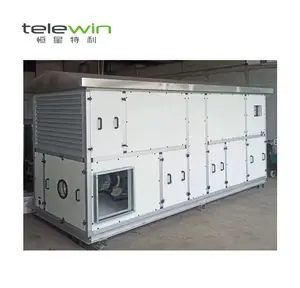 Chilled water type air handling unit and dehumidifier with EC fan