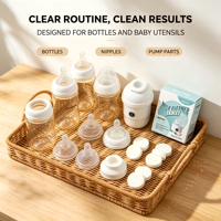 Tablettes de nettoyage biodégradables pour biberons, non toxiques, à action rapide, pour le nettoyage quotidien des biberons et de la vaisselle.
