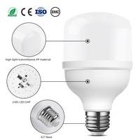 Non assemblé Skd aluminium 5W 10W 15W 20W 30W 40W 50W E27 B22 DOB led ampoule lumière T Type pièces boîtier Skd matière première Led ampoule