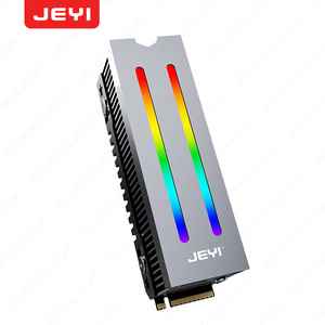 JEYI Fabrik RGB <span class=keywords><strong>M</strong></span>.<span class=keywords><strong>2</strong></span> SSD Kühlkörper Godfins Gen1 Aluminium-Kühler mit Konvektionsrippen Unterstützt PS5/PC NVMe/NGFF Hochgeschwindigkeits-Lagerbestand - Product Image 2