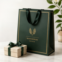 Sac cadeau élégant en papier doré, sac de luxe pour fêtes, mariage, cadeaux de vacances, vente en gros