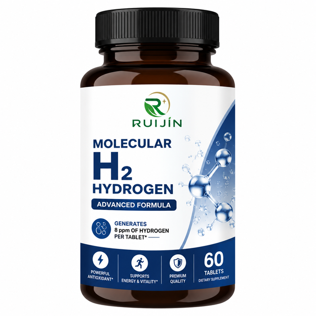 RUIJIN OEM ODM Molecular Hydrogen H2 Tablets Magnesium Antioxidant Energy Vitality Support Supplement 60 Tablets HALAL Certified