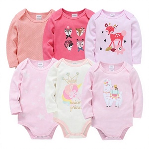 Venta al por Mayor de Peleles para Bebés Recién Nacidos Unisex, Color Rosa Kavkas, con Estampado de Dibujos Animados, Manga Larga, Tejido de Algodón - Product Image 2