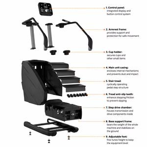 <span class=keywords><strong>Machine</strong></span> d'escalade en acier robuste à alimentation CA, entraîneur <span class=keywords><strong>cardio</strong></span> professionnel pour usage commercial intensif - Product Image 6