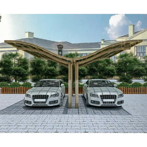 Cochera Doble Moderna de Aluminio y Toldo para Garaje - <span class=keywords><strong>Refugio</strong></span> Resistente e Impermeable para Jardín y Uso en Exteriores, Tamaño Personalizado - Product Image 2