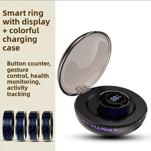Cross-<b>border</b> Genuine Leather Intelligent Ring K80 <b>Display</b> Counting Touch Page Turning Sleep Heart Rate Blood Oxygen Health - Product Image 2