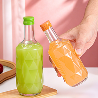 Transparante glazen fles met aluminium schroefdop voor fruitwijn, sap & likeur, dranken, melkthee 250ml 350ml 500ml