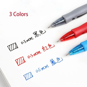 13 adet sevimli plastik ofis ve okul malzemeleri Set geri çekilebilir siyah/kırmızı/mavi mürekkep tükenmez kalemler ile 0.5mm jel yedekler - Product Image 6