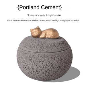 Evcil Hayvan Cenaze Urnleri Kediler Köpekler El Yapımı Portland Çimentosu Hatıra Kremasyon Saklama Kutusu Bakım Sonrası Cenaze Malzemeleri Haç - Product Image 2