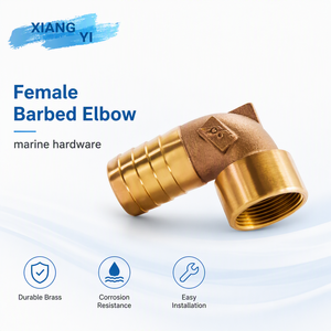 Raccord femelle et à barbelures HF Brand 90 degrés, filetage BSPT, adaptateur marin pour yacht, fabriqué à Taïwan - Product Image 6