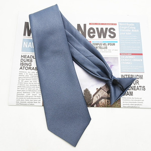 Clip sulla cravatta da uomo con Clip sulla cravatta facile da collo a righe a tinta unita e Plaid misto cravatta per la scuola di ufficio - Product Image 5