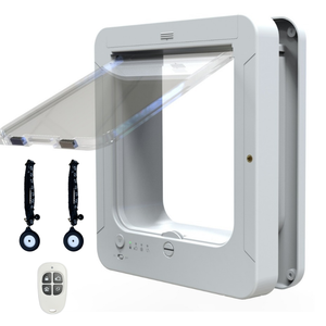 Ensembles de capteurs RFID intelligents pour la sécurité domestique et la reconnaissance d'animaux de compagnie, avec 4 modes d'entrée, conception à rabat automatique, en matériau PC, piles incluses, pour porte pour chat - Product Image 1