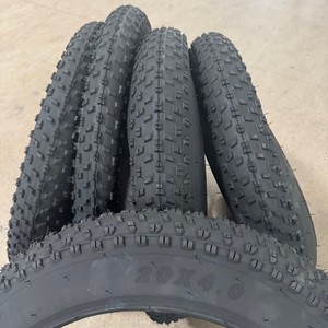 Ensemble de pneus en caoutchouc 20x4.0, pneu extérieur anti-explosion avec chambre à air épaisse, valve AV pour VTT/Vélo électrique (motif de bande de roulement KNOBBY) - Product Image 6