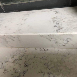 Losas de <span class=keywords><strong>Piedra</strong></span> de Cuarzo Artificial Blanco Crema Moderno, <span class=keywords><strong>Serie</strong></span> Concreto Pulido en Fábrica, Encimeras Certificadas por NSF, <span class=keywords><strong>Piedra</strong></span> de Ingeniería - Product Image 5