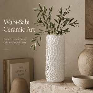 Jarrón de Cerámica Blanco Mate Personalizado, Moderno, con Relieve Escultural, Decorativo, para Flores, para Decoración de Mesa en Hogar u Hotel, OEM, ODM, Venta al Por Mayor - Product Image 2