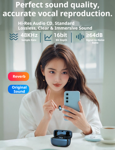 Microphone sans fil professionnel, micro cravate sans fil 48kHz Hi-Fi, mini microphone sans fil 2.4G pour créateur de contenu, micro pro - Product Image 5