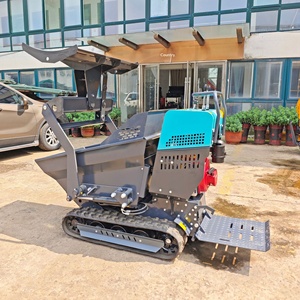 Load 500kg crawler dump truck with push shovel bulldozing transport dump truck feed sand crawler truck - Product Image 4