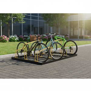 Soporte de Bicicleta Metálico Ecológico Amarillo y Negro Resistente, 40x112.5 cm, Soporte Triple para Bicicletas, Modelo ILT303 Ileritraffic - Product Image 3
