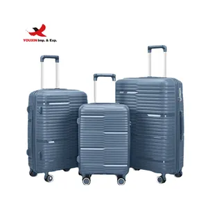 Set di valigie Trolley in PP 20 24 28 pollici set di valigie in PP all'ingrosso borsa da viaggio bagaglio da viaggio personalizzato