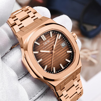 Montre mécanique de luxe Seiko NH35 en acier inoxydable, cadran de 40 mm, bracelet de 20 mm, mouvement ETA, réserve de marche, calendrier, aiguilles