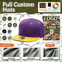 Casquette Snapback Personnalisée 6 Panneaux pour Adultes, Équipe Sportive, Blocs de Couleurs Contrastées, Polyester Acrylique, Style Hip Hop Tendance pour l'Extérieur, Faible MOQ