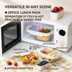 ANYA – Ensemble de récipients en <span class=keywords><strong>verre</strong></span> hermétiques pour la conservation des aliments, résistants au four, boîtes repas en <span class=keywords><strong>verre</strong></span> pour la préparation des repas et l'organisation de la cuisine - Product Image 2