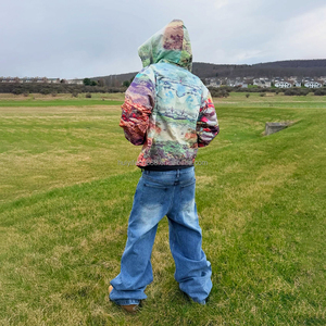 Custom Fashion High Quality Waterproof Windbreaker Coat Designer <b>Jackets</b> Waterproof All Digital Print Nylon <b>Zip</b> <b>Up</b> <b>Jackets</b> Men - Product Image 2