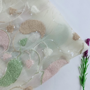 Tessuto in Pizzo di Lusso con Perline per Abiti da Sposa, Tessuto in Pizzo con Perline Fatte a Mano, Tessuti in Pizzo di Lusso per Feste - Product Image 4